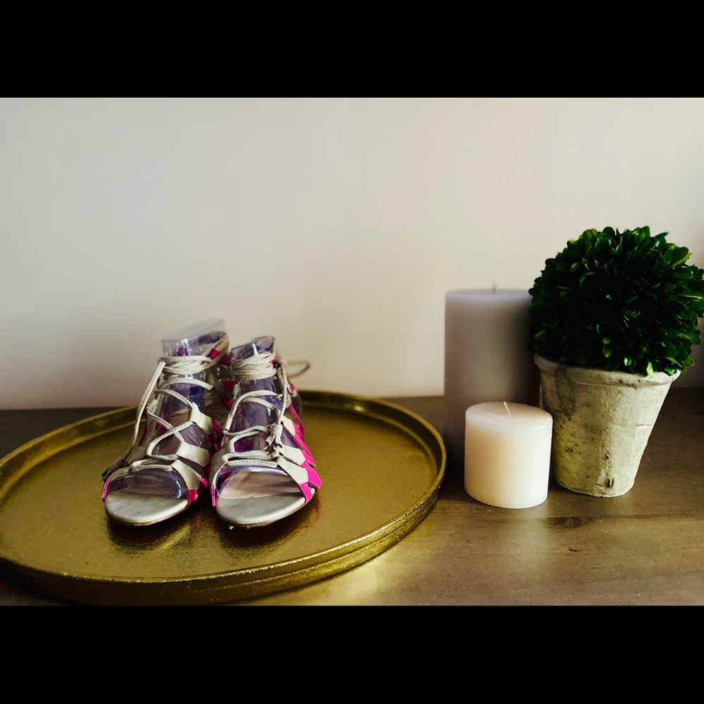 Candela Flat Caged Wrap around Sandal